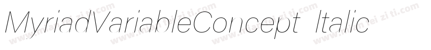 MyriadVariableConcept ltalic 常规斜体字体转换